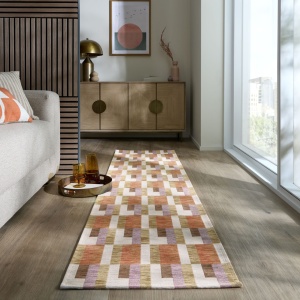 Χαλί Διαδρόμου Manhattan Riley Block Geo Natural 60X230 cm, Flair Rugs