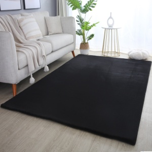 Χαλί Pouffy V1 Μαύρο 240 x 340cm