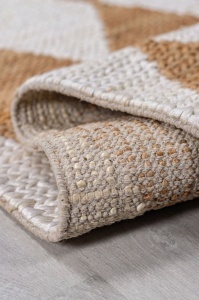 Χαλί διάδρομος Effie Diamond Jute Μπεζ deschis 80x230 cm, Flair Rugs - Img 4