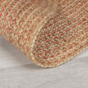 Χαλί Capri Jute Circle Natural/Corai 180X180 cm, rotund, Flair Rugs - Img 3