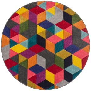 Χαλί Dynamic Πολύχρωμο 160X160 cm, rotund, Flair Rugs - Img 2