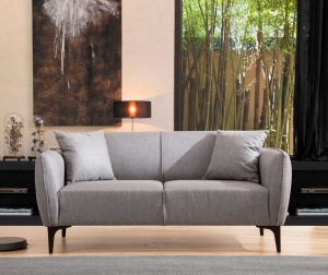 2θέσιος καναπές Naura Γκρι 185x55 cm