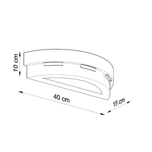 Aplica Helios din ceramica Alb 40x15x10 cm - Img 5