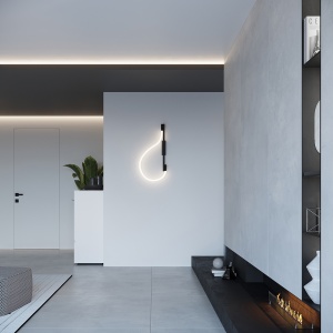 Aplica perete LED Galakse Negru 2700-6500K 36x7.5x90 cm - Img 13