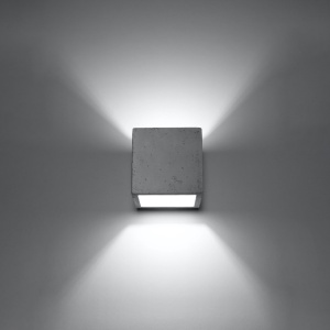 Aplica perete Quad din beton Gri 10x12x10 cm - Img 3