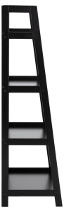Biblioteca Wally, Negru, 130x63x40 cm - Img 5