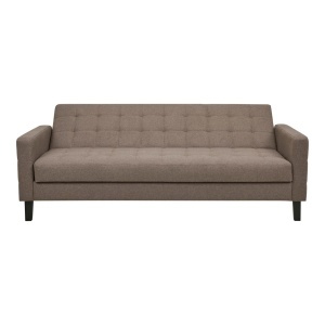 Canapea extensibila cu lada de depozitare Milton, Maro, 204x85x81 cm - Img 4