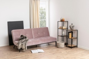 Canapea extensibila Perugia, Roz prafuit, 87x198x95 cm