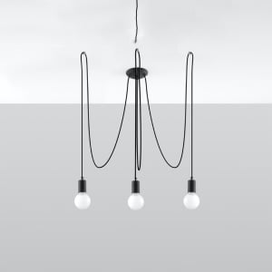 Candelabru 3 Edison Negru 300x300x150 cm - Img 2