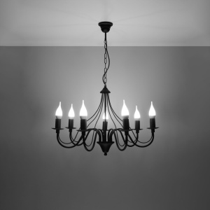 Candelabru 7 Minerwa Negru 60x60x80 cm - Img 3
