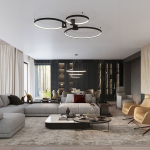 Candelabru LED Rio Negru 4000K 110x110x150 cm - Img 9