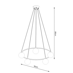 Candelabru Yoli Negru 80x80x98 cm - Img 5