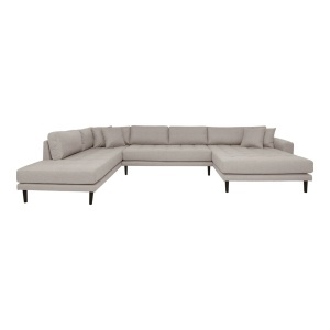 Coltar in forma de U open end Lido, Gri, 220x370x76 cm - Img 2