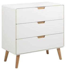 Comoda Lowell, Alb, 80x80x40 cm - Img 2