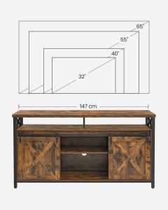Comoda TV Daxton, Maro rustic, 147x40x76 cm - Img 7