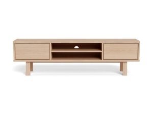 Comoda TV Lamberth, Alb, 50x180x40 cm - Img 3