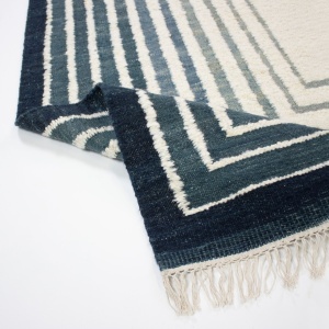 Covor Boucle Wool Frame Albastru 160x230 cm - Img 2