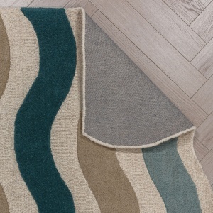 Covor Cascade Wool Albastru 140x200 cm - Img 3