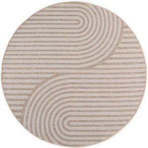 Covor rotund Desert Boho V1 Bej 80x80 cm - Img 7