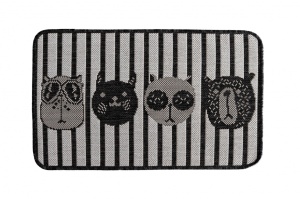 Covoras intrare, Flex, Negru, 50x80 cm, Delta 19637-08