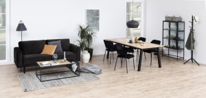 Cuier Bremen, Negru, 176x51x45 cm - Img 3