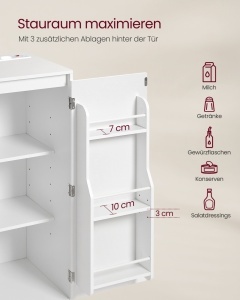 Dulap bucatarie microunde, Mateo, Alb, 90x40x90 cm - Img 4