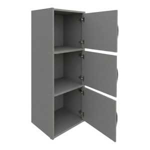 Dulap cu 3 usi, Soline, Gri deschis, 34.5x40x90.5 cm - Img 2