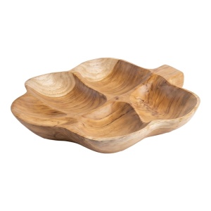 Farfurie decorativa Feya, Natural, 30x18x5 cm