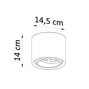 Lustra Kalu din ceramica Alb 14.5x14.5x14 cm - Img 4