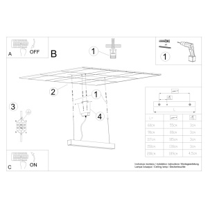 Lustra LED Pinne Gri 3000K 150x6x6 cm - Img 7