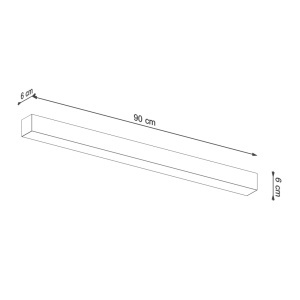 Lustra LED Pinne Gri 4000K 90x6x6 cm - Img 6