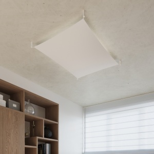 Lustra Luna Alb 3000K 105x105x15 cm - Img 8