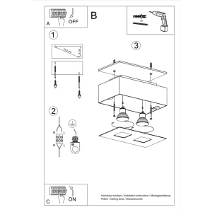 Lustra Mono Alb 24x14x11 cm - Img 5