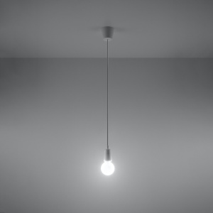 Lustra suspendata Diego Alb 9x9x90 cm - Img 3