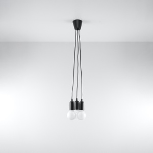 Lustra suspendata Diego Negru 15x15x90 cm - Img 2