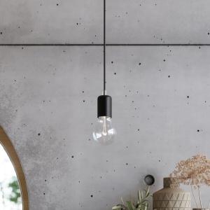 Lustra suspendata Edison Negru 300x150x150 cm - Img 8