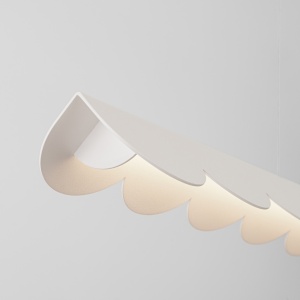 Lustra suspendata LED Biscuit Bej 4000K 131x13x200 cm - Img 4