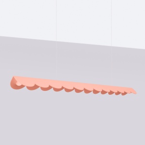 Lustra suspendata LED Biscuit Peach 4000K 131x13x200 cm - Img 2