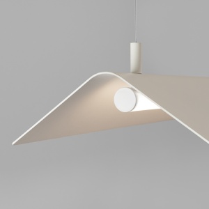 Lustra suspendata LED Elva Bej 4000K 150x27.5x200 cm - Img 5