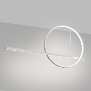 Lustra suspendata LED Glad Alb 4000K 120x20x212 cm - Img 3