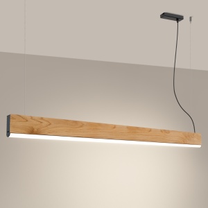 Lustra suspendata LED Lykke Stejar 4000K 150x3.5x150 cm - Img 3