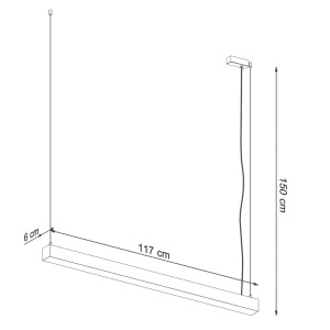 Lustra suspendata LED Pinne Alb 3000K 118x6x150 cm - Img 8