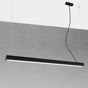 Lustra suspendata LED Pinne Negru 4000K 118x6x150 cm - Img 2