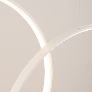 Lustra suspendata LED Rio 3 Alb 3000K 160x20x200 cm - Img 4