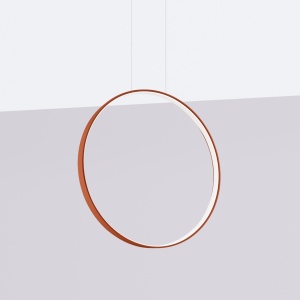 Lustra suspendata LED Rio 55 Rosu 4000K 55x16x150 cm - Img 2