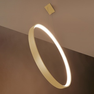 Lustra suspendata LED Rio Auriu 3000K 55x16x150 cm - Img 4