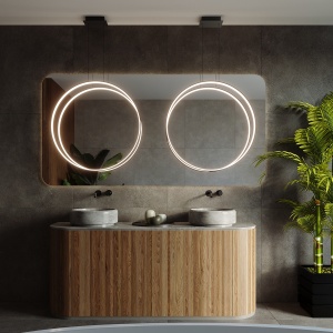 Lustra suspendata LED Rio Negru 4000K 55x16x150 cm - Img 13