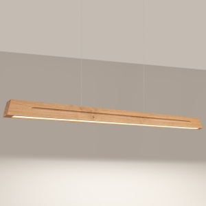 Lustra suspendata LED Skog Stejar 4000K 150x5.5x210 cm - Img 3