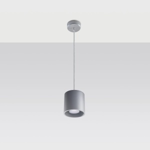 Lustra suspendata Orbis Gri 10x10x110 cm - Img 2