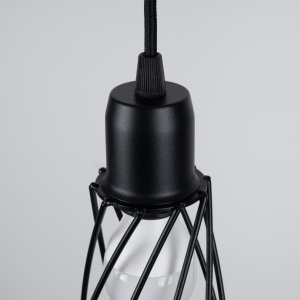 Lustra suspendata Suba Negru 12x12x139 cm - Img 4